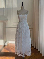 Lunivop Sequin Mesh Hollow Strapless Dresses For Women Slash Collar High Waist High Waist Elegant Dress Female Spring 2025