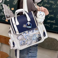 Lunivop Transparent Ita Bag Backpack Women Harajuku Aesthetic JK Uniform Mochila Schoolbag Female Large Capacity Backpacks