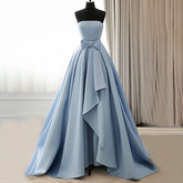 Elegant Strapless Long Evening Dresses for Women Floor-Length A-Line Prom Party Gala Special Events Wedding New