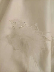 Lunivop Feather Sleeveless Solid Sequins Women Lace-up Dress A-line Long Hem Spliced Zipper High Waist Dresses