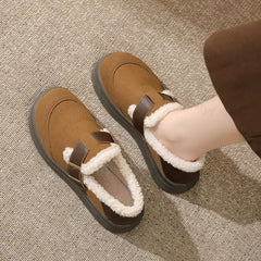Lunivop Autumn Winter High Quality Women Shoes Casual Flat Shoes Women Moccasins Soft Loafers Fashion Warm Plush Slip on Cotton Shoes