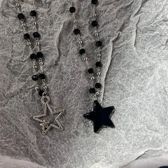 Lunivop Vintage Y2k Accessories Aesthetic Star Pendant Necklace for Women Men Cool Hip Hop Kpop Pentagram Chain Necklaces Jewelry