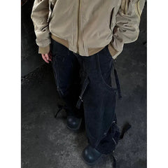 Lunivop Black Women's Jeans High Waist Hip Hop Straight Fashion Pants Streetwear Harajuku Y2K Star Female Wide Leg Denim Trouser