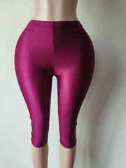 Lunivop Solid Skinny Calf-length Pants Elastic High Waist Stretchy Slim Fit Leggings Women Fashion Casual All Matching Trousers Bottoms