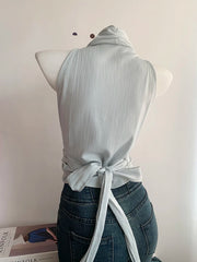 Lunivop Sexy Bandage Slim Tanks Women Fashion Casual V Neck Design Halter Tanks Korean Retro Streetwear Female Summer Elegant Tops