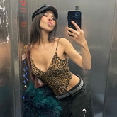 Lunivop Leopard Print Spaghetti Backless Sleeveless Women'S Bodysuit Jumpsuit Sexy Casual Clothes Hot Sexy Fashion 2024 Summer