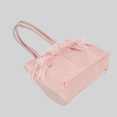 Lunivop Fairycore Pink Y2k Shoulder Bags Women Hot Girls Bow Chic Large Capacity Handbag Ladies Harajuku Aesthetic Tote Bag 2024