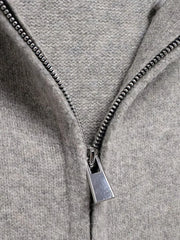Lunivop Casual Knitting Zipper Cardigan Hoodies Women Chic Solid Versatile Design Short Sweater Female 2025 Spring Daily Style Outwear