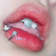 Lunivop Titanium Steel S shaped 16g Lip Ring Labret Piercing Crystal Rhinestones Butterfly Piercing Helix Earrings Body Jewelry