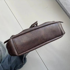 Lunivop Vintage Brown Y2k Underarm Bag Purse Women Retro Pu Leather Soft Shoulder Tote Bag Ladies Moto Biker Casual Handbag New