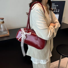 Lunivop Silver Ballet Sle Large Capaci Women's Handbag Pillow Bag Versatile Underarm Bag Single oulder Bag for Young Women