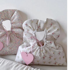 Lunivop Retro Floral White Y2k Hand Bag Female Hot Girls Canvas Soft Chic Casual Purse Women Harajuku Aesthetic White Mini Bag