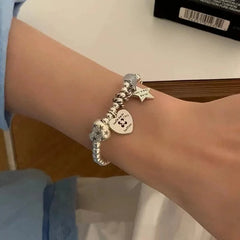 Lunivop Handmade Bracelets for Women Men Star Beaded Bracelet Matching Charm Y2K Personalized Jewelry