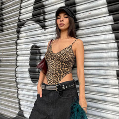 Lunivop Leopard Print Spaghetti Backless Sleeveless Women'S Bodysuit Jumpsuit Sexy Casual Clothes Hot Sexy Fashion 2024 Summer