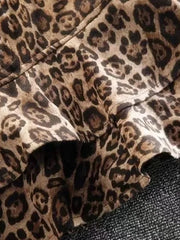 Lunivop Sexy Ruffles Leopard Skirts Women Vintage Slim High Waist Y2K Mini Skirt Sexy Female Streetwear Retro Spring A Line Skirt