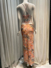 Lunivop Fashion Women Dress Sleeveless V Neck Backless Butterfly Female Summer Beach Vacation Party Dresses New Tide