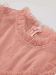 Lunivop Solid Sequins Ruffles Splice Women's Dresses Round Neck Long Sleeve High Waist Elegant Dress Autumn 2025 New