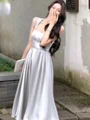 Lunivop Elegant Midi Dresses For Women Sleeveless Wedding Evening Party Dress Solid Slim A-line Vintage Chic Prom Robe Vestidos Mujer