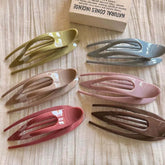Lunivop Korean Colorful Plastic Hair Claw for Women Fashion Hollow Oval Geometric Duckbill Hairpin Ponytail Holder Hair Accessories