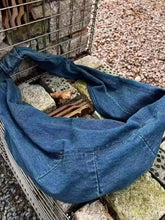Lunivop Autumn Winter New Retro Crescent Bags Korean Niche INS Large Capacity Denim Crossbody Hobos Bag black bag tote bag