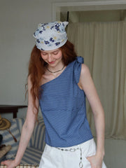 Lunivop American Retro Plaid Tanks Women Slim Sexy Off Shoulder Camis Tanks Cute Bow Vintage Female Summer Casual Y2K Tanks Tops