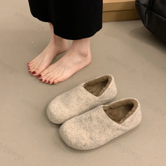 Lunivop Loafers Fur Woman Shoes Slip-on Dress Flats Winter New Moccasin Shoes Retro Slip on Flat Shoes for Women Zapatos De Mujer