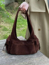 Lunivop Niche Design Multi Pocket Commuting Handheld Underarm Bags for Women Retro Single Shoulder Tote Bag
