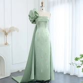 Lunivop High Quality Simple Evening Dresses Exquisite Tassel Beading Sheath One-shoulder Long Gowns Quinceanera Dress Women