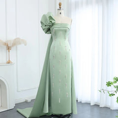 Lunivop High Quality Simple Evening Dresses Exquisite Tassel Beading Sheath One-shoulder Long Gowns Quinceanera Dress Women