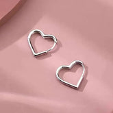Lunivop Simple Design Color Hollow Heart Hoop Earrings For Women New Brand Fashion Ear Cuff Piercing Vintage Earring Gift