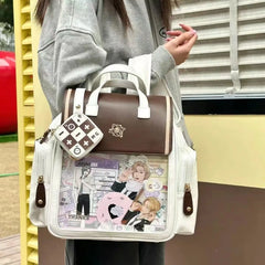 Lunivop Transparent Ita Bag Backpack Women Harajuku Aesthetic JK Uniform Mochila Schoolbag Female Large Capacity Backpacks