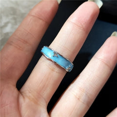 Lunivop Kpop Vintage Gothic Cute Irregular Star Heart Flower Crystal Geometric Ring For Women Girl Y2K EMO 2000s Aesthetic Jewelry Gift