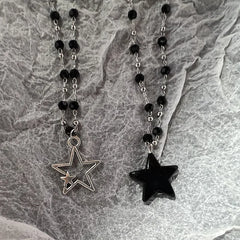 Lunivop Vintage Y2k Accessories Aesthetic Star Pendant Necklace for Women Men Cool Hip Hop Kpop Pentagram Chain Necklaces Jewelry
