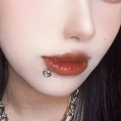 Lunivop 1PC 316L Surgical Steel Labret with Slave Ring Ball Lip Stud Ear Cartilage Tragus Helix Earring Daith Lobe Body Piercing Jewelry
