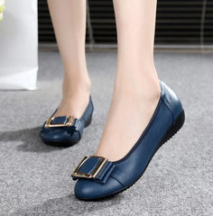 Lunivop New Summer Women cutouts Genuine Shoes Comfortable Buckle Flats Nurse Casual Handmade ballet flats