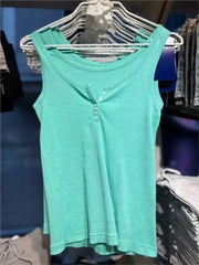 Lunivop Ribbed Button Tank Tops Women Summer Casual Streetwear Slim Cotton Sleeveless Vests Female Vintage Simple Basic Vest Y2K