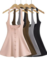 Lunivop Sexy Women Slim Waist Open Buttons A-Lined Swing Party Robe Vestidos Summer Halter Slash Collar Backless Mini Dresses