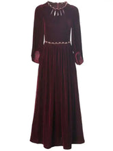 Lunivop Elegant Women's Long Solid Round Neck Chains Hollow Out Dresses Slim High Waist Patchwork Dress Autumn 2025 New