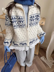 Lunivop Vintage Korean Style Women Sweaters Zipper Knitted Cardigan Casual Retro Jumpers Harajuku Fashion Long Sleeve Knitwear