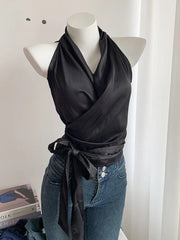 Lunivop Sexy Bandage Slim Tanks Women Fashion Casual V Neck Design Halter Tanks Korean Retro Streetwear Female Summer Elegant Tops