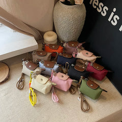 Lunivop Dumpling aped Keychain Coin Purse Earphone Bag Storage Wallet Soft PU Leather Faionable Leisure Handbag Gift