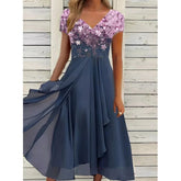 Lunivop Summer New Women's Dress Urban Casual Fashion Chiffon Splicing