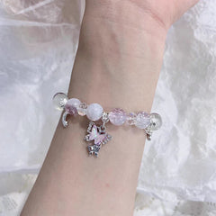 Lunivop New Trendy Cute Butterfly Star Moon Heart Glass Beaded Bracelet for Women Luxury Elegant Party Jewelry Friendship Gifts