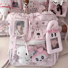 Lunivop New Polka Dot Pain Bag Handheld Large Capaci oulder Bag for Women Commuting Cosplay Con Adorable Girl Bag