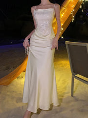 Lunivop White Tight Hip Sexy Beach Style Women's Dresses French Elegant Solid Color Slash Neck Fashion Chic Female Evening Dress