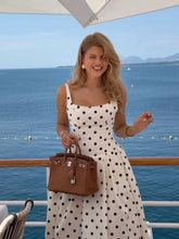 Lunivop Casual Polka Dot Print Sleeveless Maxi Dress Women Fashion Square Neck High Waist A-line Long Robe Summer New Party Gowns01