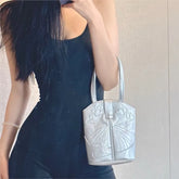 Lunivop Harajuku Style Hot Girl Silver Handbag Women Star Embroidery Shoulder Bag Ladies Design Fashion Underarm Bag Y2k Aesthetic Chic