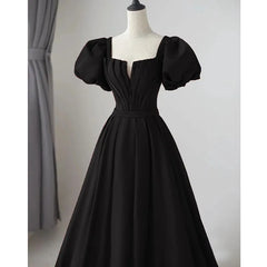 Lunivop Black Evening Dress Short Sleeve Long Style Skirt New Summer Banquet Formal Dress Women Elegant Long Clothes