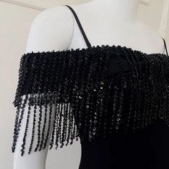 Lunivop Fashion Women's Suspenders Dress Sleeveless Tassels Irregular Patchwork Lace Female Party Dress New Tide