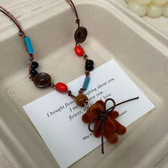 Lunivop Bow Bear Button Pendant Necklace